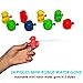 Mini Robot Water Gun 24 Pack - Assorted Colors Single Barrel Water Pistols Set of 24 | 2 Styles multicolor Miniature Squirt Gun Sand Beach Toy - Kids Party Favor Collection