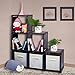 Wishwill Cube Storage Organizer, 6 Cube Modular Shelves Storage Organizer, DIY Closet Storage Rack for Books Clothes Toys Shoes Arts(Black)
