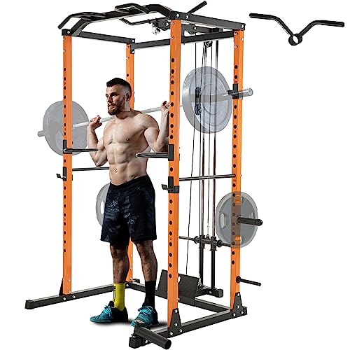 Power Cage Machine VANSWE Power Cage with LAT Pulldown Attachment, 1200-Pound Capacity ...