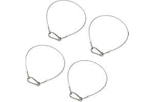 MYUYONG Stage Lights Safety Cable 110lb 176lb Load Duty 31.5’’ Stainless Steel Safety Rope for DJ Stage Lighting Par Light Moving Head Light (3mm-4pack)