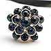 L'VOW Small Size 1.8cm Silver Crystals Flower Brooches Corsage Bouquet Decor Pack of 12 (Colorful)