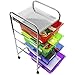Sorbus 4 Drawer Organizer Rolling Cart -Features Storage Bins on Wheels-Great Organizer Cart for Home, Office, Classroom, Teaching Supplies and More (Multi-Color)