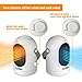 Tvird Ceramic Heater Space Heater Oscillating/Adjustable Wind/Portable Handle Small Space Heater,Tip-Over/Overheating Protection,Heat Up Fast for Under Desk Floor Office Home