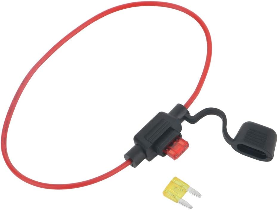 Lumision Low Profile Inline Waterproof Fuse Holder – 16AWG, Includes APS/ATT Fuses