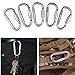 D-FantiX Aluminum Carabiner Keychain, Locking Carabiner Clip with Key Rings Silver (Set of 10)