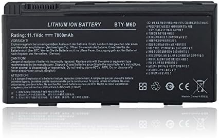 11.1V 7800mAh New BTY-M6D Laptop Battery for MSI GT60 GT70 E6603 E6603-454 E6603-499 GT60 0NC-004US 0NC-007 GT660R-494US MSI GX60 T70 GT660 GX660 GT680 GX680 GT780 GT780R series laptop