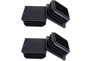 ZYYC 4 Pack 1.5 Inch Square Tube End Cap Plastic Plugs, 1.5"x1.5" Square Tubing Plug, Tube End CapsTubing Post End Cap Suitable for Square Tube Square Plastic Plug, Tubing Post End Cap Square Tubing