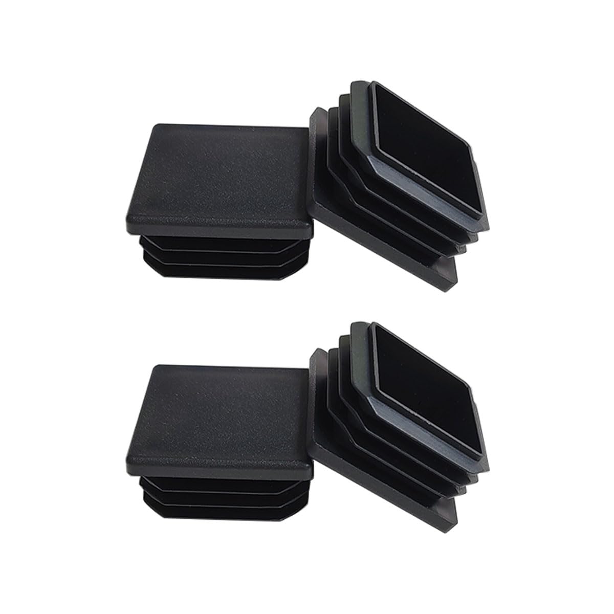 Photo 1 of 4 Pack 1.5 Inch Square Tube End Cap Plastic Plugs, 1.5"x1.5" Square Tubing Plug, Tube End CapsTubing Post End Cap Suitable for Square Tube Square Plastic Plug, Tubing Post End Cap Square Tubing