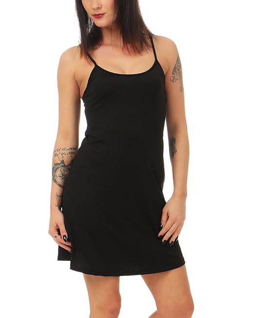 NBB Bali Lingerie - Damen Unterkleid - Beige Schwarz Weiß