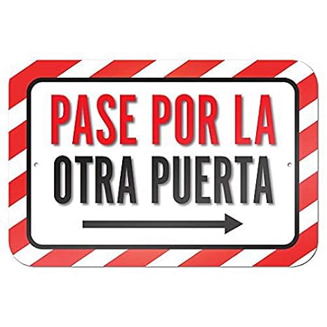 Amazon Com Sylty 8 X 12 Inch Pase Por La Otra Puerta Flecha