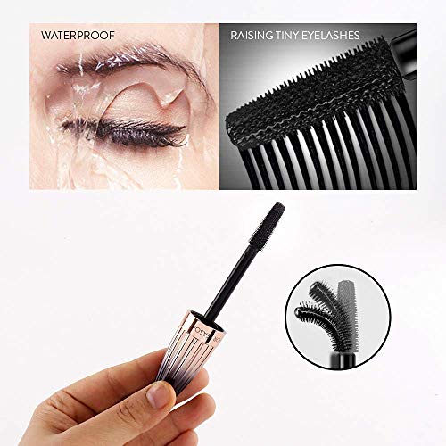 4D Silk Fiber Eyelash Mascara Natural Thickening and Lengthening Mascara, Instant, Waterproof, Long-lasting, Clump-Free Application
