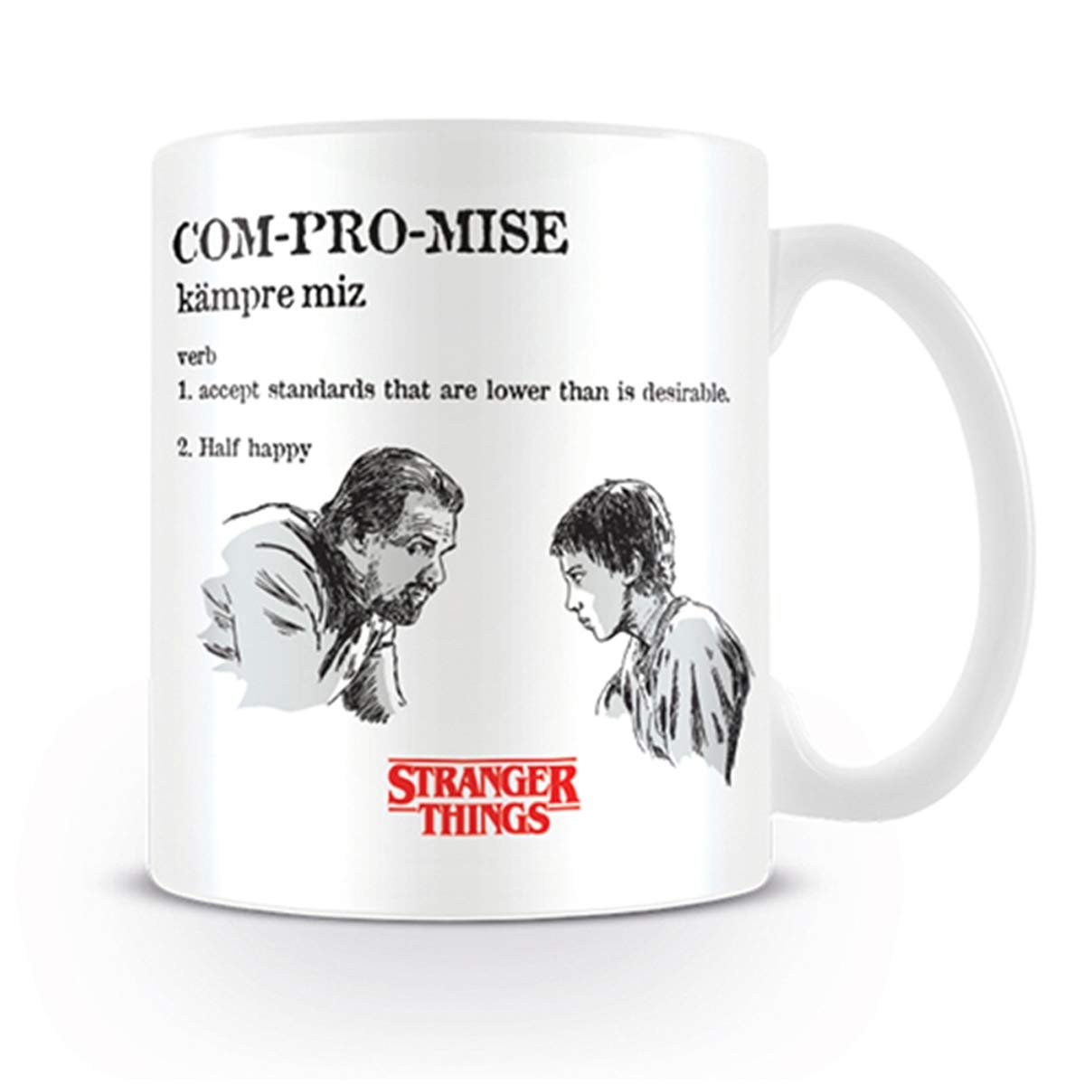 Pyramid International Stranger Things Ceramic Mug with Hopper and Eleven Compromise Graphic in Presentation Box - Official Merchandise