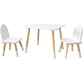 Asweets Kids Table with Chair Set for Toddlers | 3 Piece Kiddy Table and Chairs Set, Suitable for Classroom, Home, Nursery, P