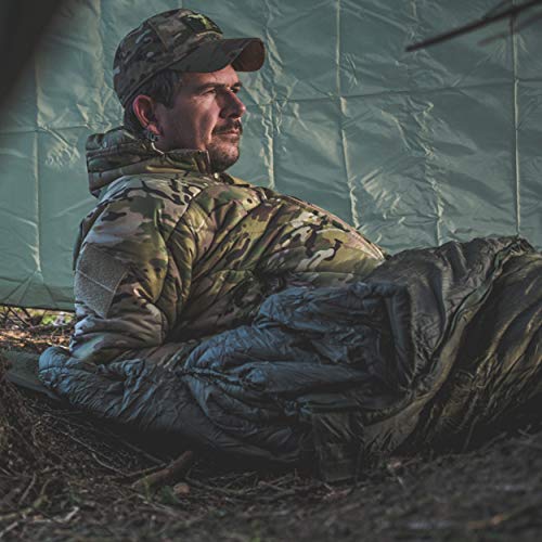 Snugpak Basecamp Ops Navigator Sleeping Bag with Compression Stuff Sack, Right Hand Zip, Olive - Thumbnail 5