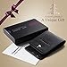 FAMILIFE 3-Piece Best 100% Stainless Steel Tweezers Set with Gift Box Travel Leather Case L08
