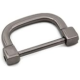 Loosco Horseshoe D-Rings,4 PCS Screw in Shackle D Ring for Purses,Belt Clasps,Leather Craft Accessories,Purse Findings (Gunmetal,1")