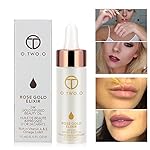 O.TWO.O 24k Rose Gold Elixir Skin Make Up Oil Infused Beauty Oil Essential Oil Before Primer Foundation Moisturizing Face Oil