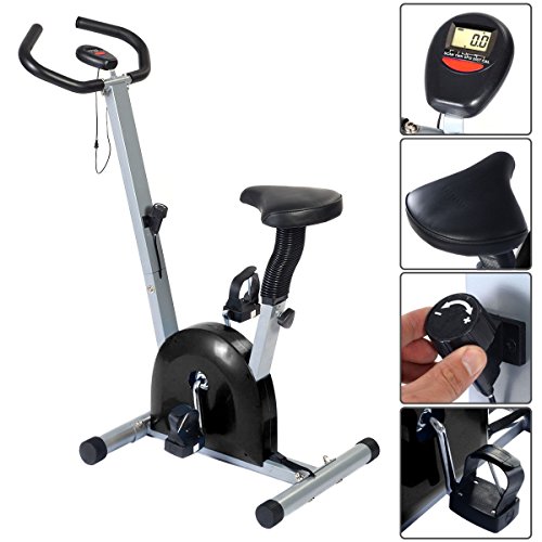 USA_BEST_SELLER Exercise Bike Cardio Fitness Gym Cycling Machine Digital LCD Screen Adjustable Resistance