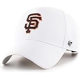 47 MLB White Primary Logo Team Color MVP Adjustable Hat, Adult One Size Fits All