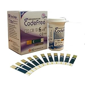 100 Strips – SD Codefree Blood Glucose Monitor/Monitoring Test/Testing Kit Replacement Strips