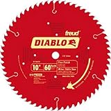 Freud D1060X Diablo 10-Inch 60 Tooth ATB Fine Finish Saw Blade with 5/8-Inch Arbor and PermaShield Coating