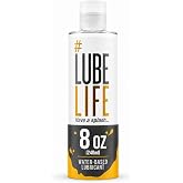 LUBELIFE Water Based Lube, Personal Lubricant Men Women, Toy Safe, 8 fl oz | Water Based Lube for privacy, toy and condom compatible, non-staining, long-lasting smooth feel, fragrance free