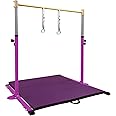 GLANT Gymnastic Kip Bar,Horizontal Bar for Kids Girls Junior,3' to 5' Adjustable Height,Home Gym Equipment,Ideal for Indoor and Home Training,1-4 Levels,300lbs Weight Capacity
