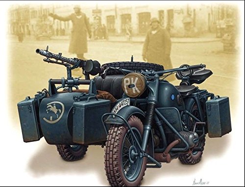 GERMAN MOTORCYCLE WWII BMW R75 1/35 MASTER BOX 3528