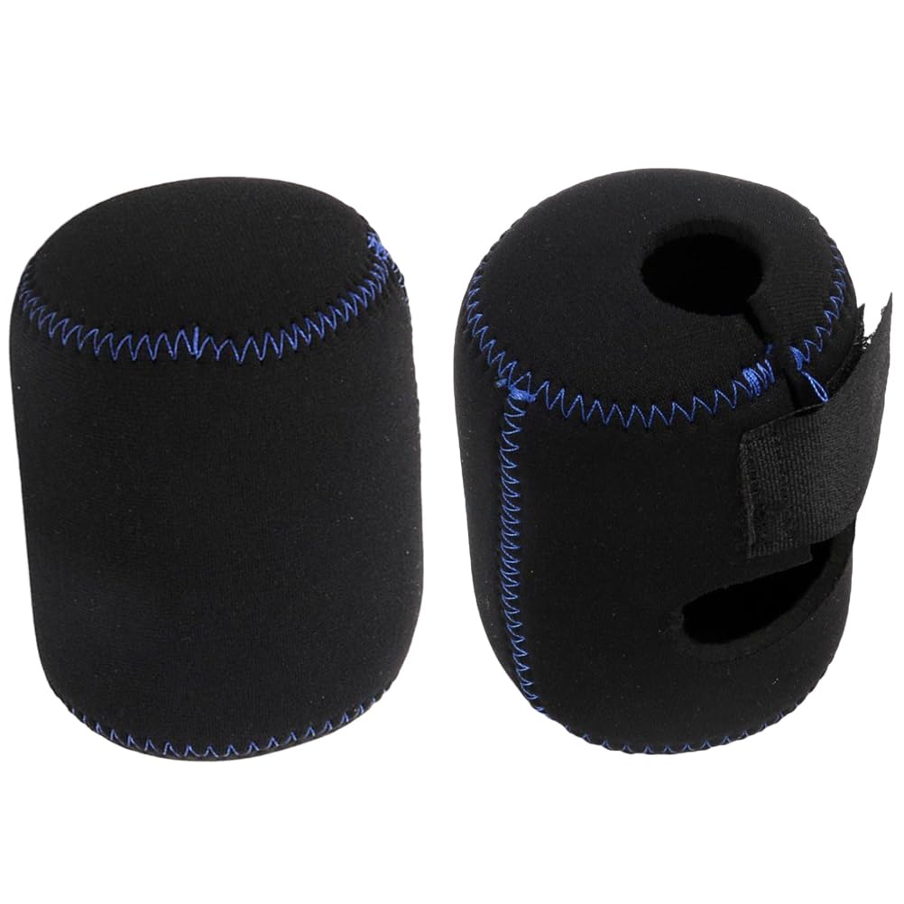 LIOOBO 2PCS 7.5cm Karpfenrolle Rollentasche Angeln Angelrollentasche Lure Reel Carry Bag Fishing Drum Reel Pouch Lure Wheel Storage Bag Fishing Reel Gear Bag Fishing Tackle Bag Portable Organizer