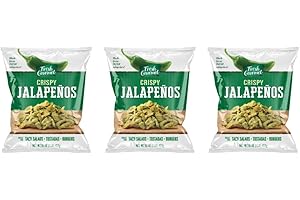 Fresh Gourmet Crispy Lightly Salted Jalapenos Crunchy Snack and Salad Topper, 16 Ounce (Pack of 3)