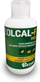 Vetark Zolcal-F Feed Liquid Calcium Vitamin D3 120ml for Birds Reptiles Rabbits view 1