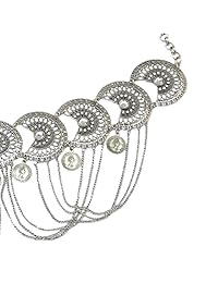 Cadena vintage para cintura. Cadena para el cuerpo de cristal con estrás, tallada, hueca. Cinturón de cadena para verano en la playa. Joyas con cadenas.