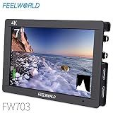 FEELWORLD FW703 7 Inch IPS 3G SDI 4K HDMI DSLR Monitor Full HD 1920x1200 On Camera Field Monitor with Histogram for Stabilizer Cameras Rig