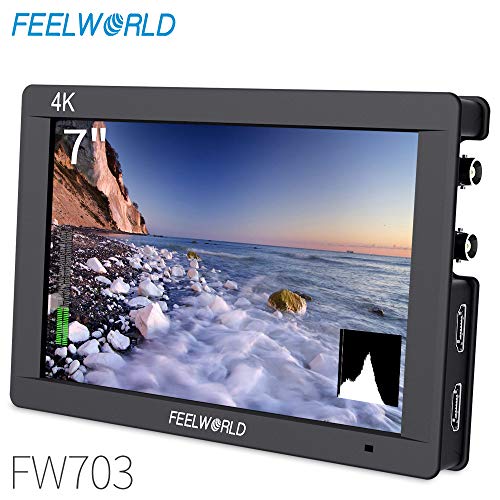 FEELWORLD FW703 7 Inch IPS 3G SDI 4K HDMI DSLR Monitor Full HD 1920x1200 On Camera Field Monitor with Histogram for Stabilizer Cameras Rig