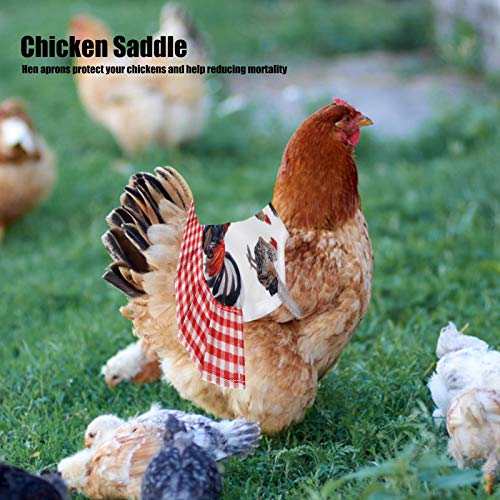 Agatige 2pcs Hühnersättel für Hühner, Wing Feather Protector Hen Schürze mit elastischen Bändern Chicken Care… – Bild 3