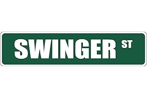 CORTAN360 Swinger Green Street Sign Decal Sticker 8x2