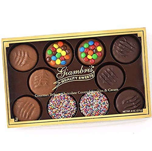 Chocolate Covered Cookies Surrounded in Fine Belgian Chocolate. A gift box filled with 10 of our Belgian milk and dark chocolate covered Oreos, Bundle with L&L “Made with Love Charm” (2 Items)