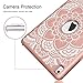Hocase Compatible with iPad Pro 9.7 Case Heavy Duty Shockproof Hybrid Silicone Rubber Hard Protective Case with Cute Floral Pattern - Rose Gold Pink