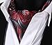 SetSense Men's Floral Jacquard Woven Self Cravat Tie Ascot One Size Red / Gray / Black
