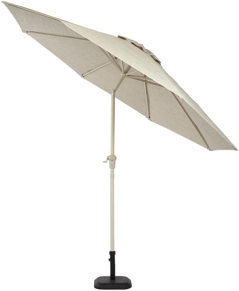 Hampton Bay Statesville 9 Ft Aluminum Crank And Tilt Round Patio Umbrella In Dove Amazon Ca Electronics