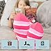 HOT FEET Kids Thermal Socks – Warm Winter Socks for Boys & Girls, Cozy & Insulated, Thick Heated Sock 2 Pack, shoe size 2-6, Pink Star and Pink Stripe