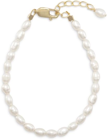 Amazon.com: Bunnyberry 5"+1" 14/20 Gold Filled Cultured Freshwater Rice