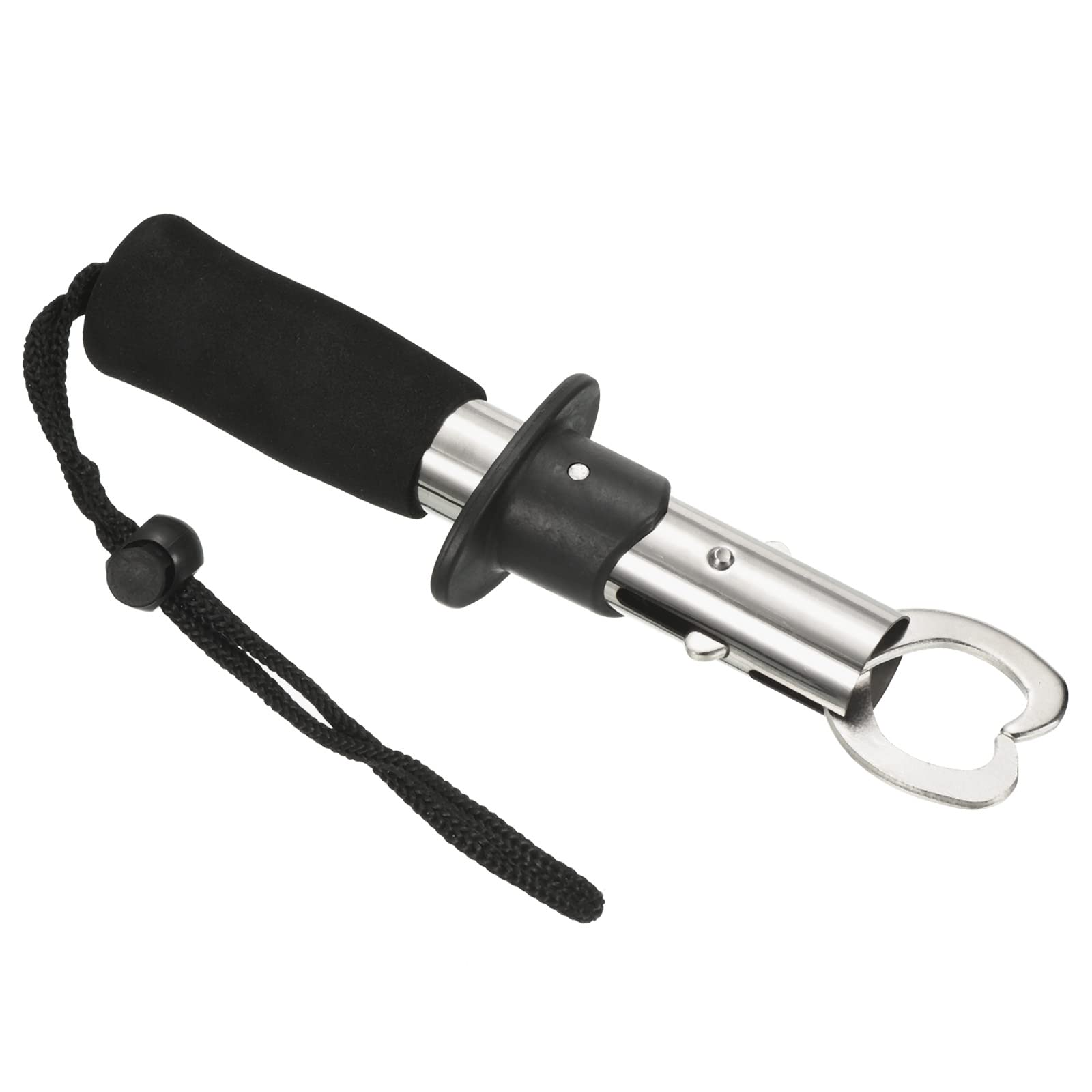 PATIKIL Fish Lip Gripper, Stainless Steel Straight-shape Handle Fish Grip Grabber Holder for Fishing, Black