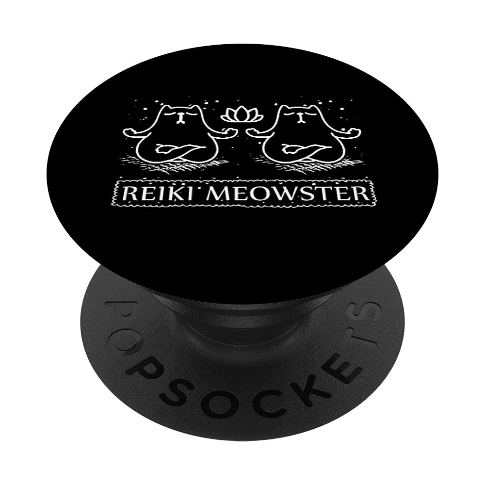 Channel Energy Healing Therapist Reiki Meowster Cat Reiki PopSockets Swappable PopGrip