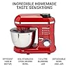 Sensio-Home-2-in-1-Food-Processor-Blender-Stand-Mixer-Machine-1300W-Electric-Motor-Dough-Hook-Whisk-Beater-Splash-Guard-6-Speed-45-Litre-Stainless-Steel-Mixing-Bowl-15L-Glass-Jug-Red Sensio Home 2-in-1 Food Processor Blender & Stand Mixer Machine - 1300W Electric Motor - Dough Hook, Whisk, Beater…