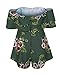 YOMISOY Womens Off The Shoulder Floral Printed Rompers Ruffle Strapless Short Jumpsuits Outfits