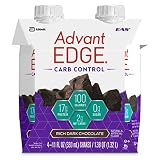 EAS AdvantEDGE Carb Control Ready-to-Drink Protein Shake, 17 grams of Protein, Rich Dark Chocolate, 12 Count (Product May Vary)