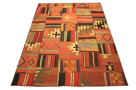 Etfa Teppiche Mashad Persian Rug Patchwork Kelem 200 X 150 Cm