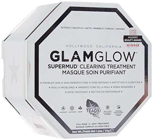 Glamglow Supermud Clearing Treatment Super Mud Skin Cleansing Mask | 1.2 oZ (Best Glamglow Mask For Pores)