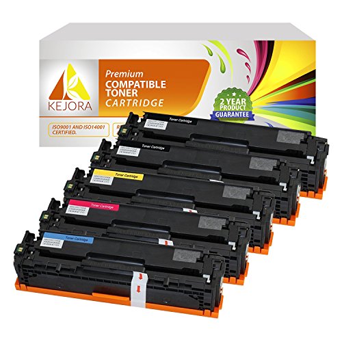 5 PK - KEJORA Replacement Toner Cartridges HP 202A CF500 A/X Compatible For HP LaserJet Pro MFP M281fdw,HP LaserJet Pro M254dw,HP Color LaserJet Pro MFP M280nw - 2B/C/M/Y